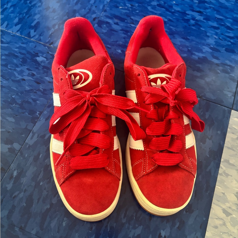 Red Adidas Campus Gently used